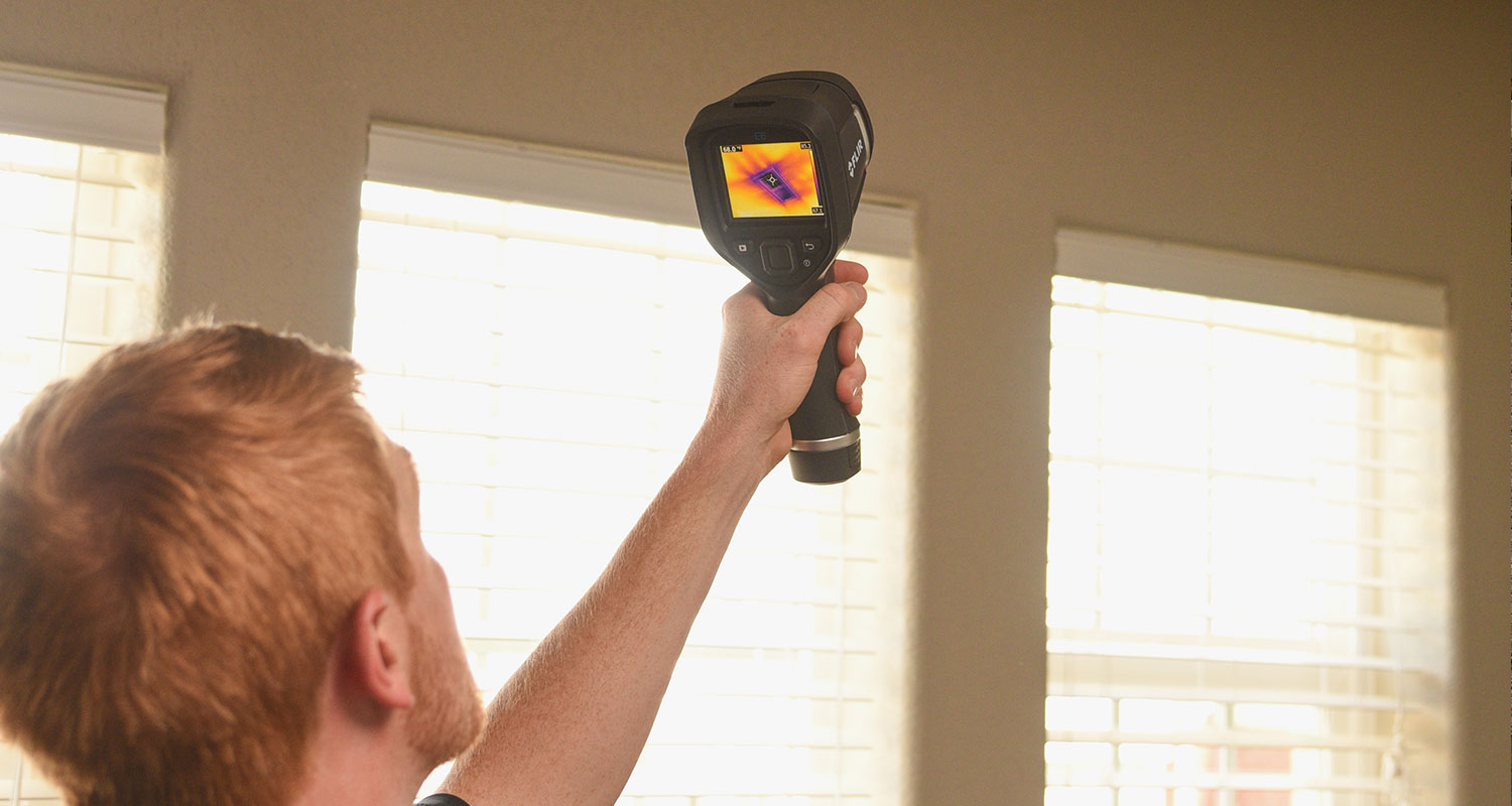 Shawn, doing thermal imagery for a home in Colorado Springs